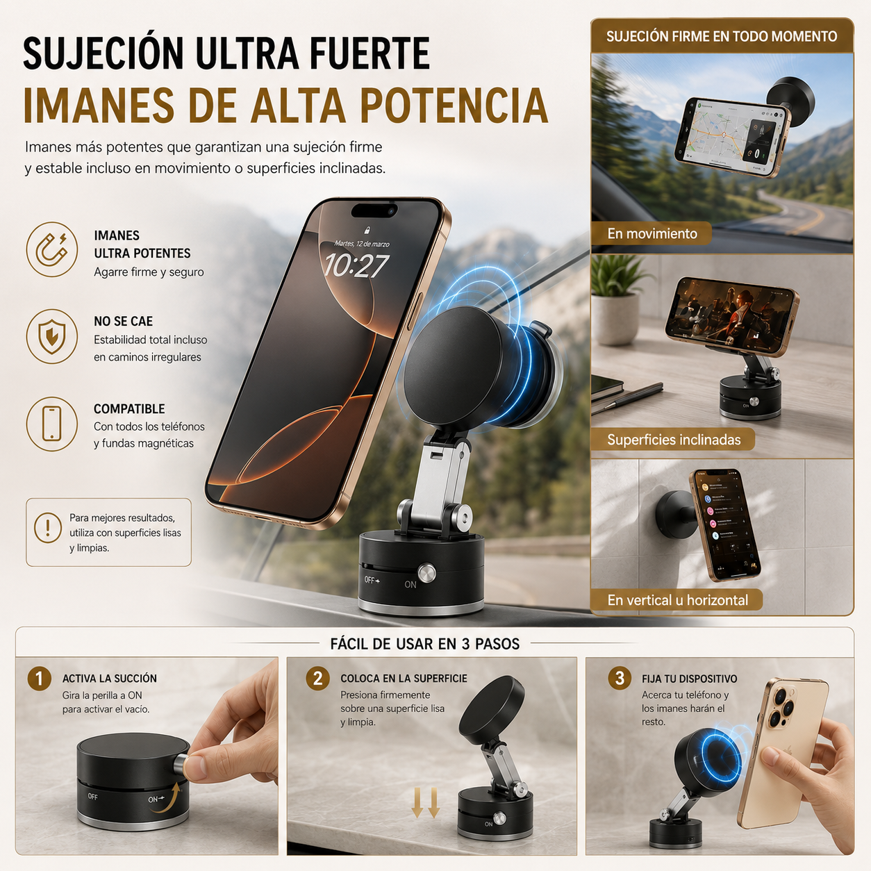 Magniflex™ | Soporte Magnético Plegable