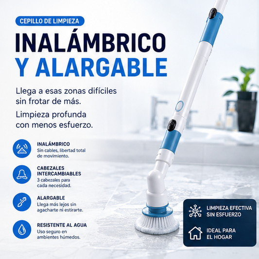 Cepillo de Limpieza Inalámbrico y Alargable