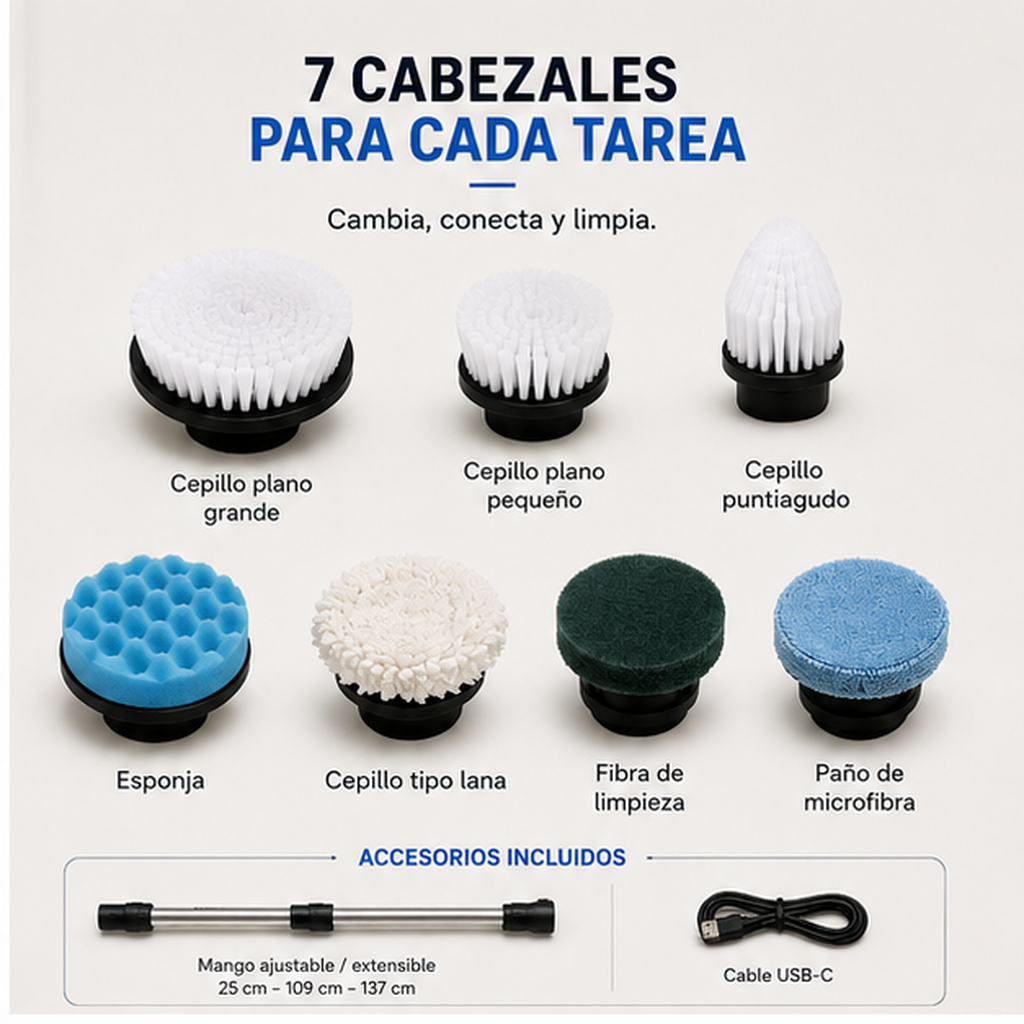 Sistema de Limpieza Inalámbrico 7 en 1