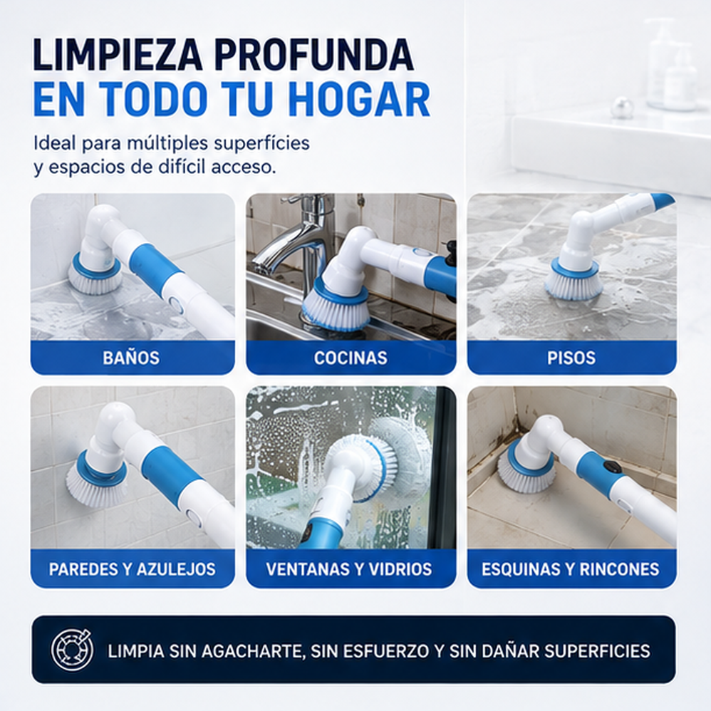 Cepillo de Limpieza Inalámbrico y Alargable