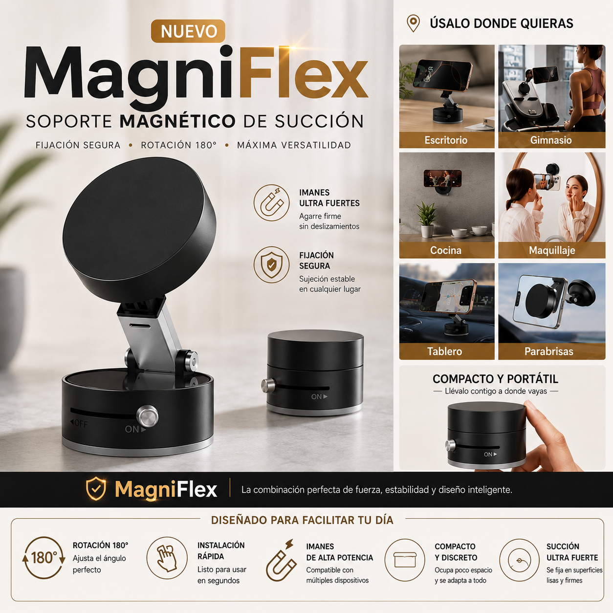 Magniflex™ | Soporte Magnético Plegable